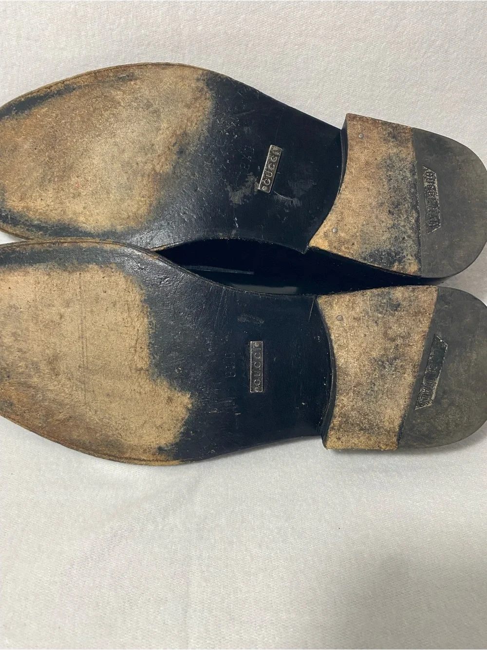GUCCI Men’s Vintage Black Leather Horse-Bit Loafers ITALY Size 8.5D